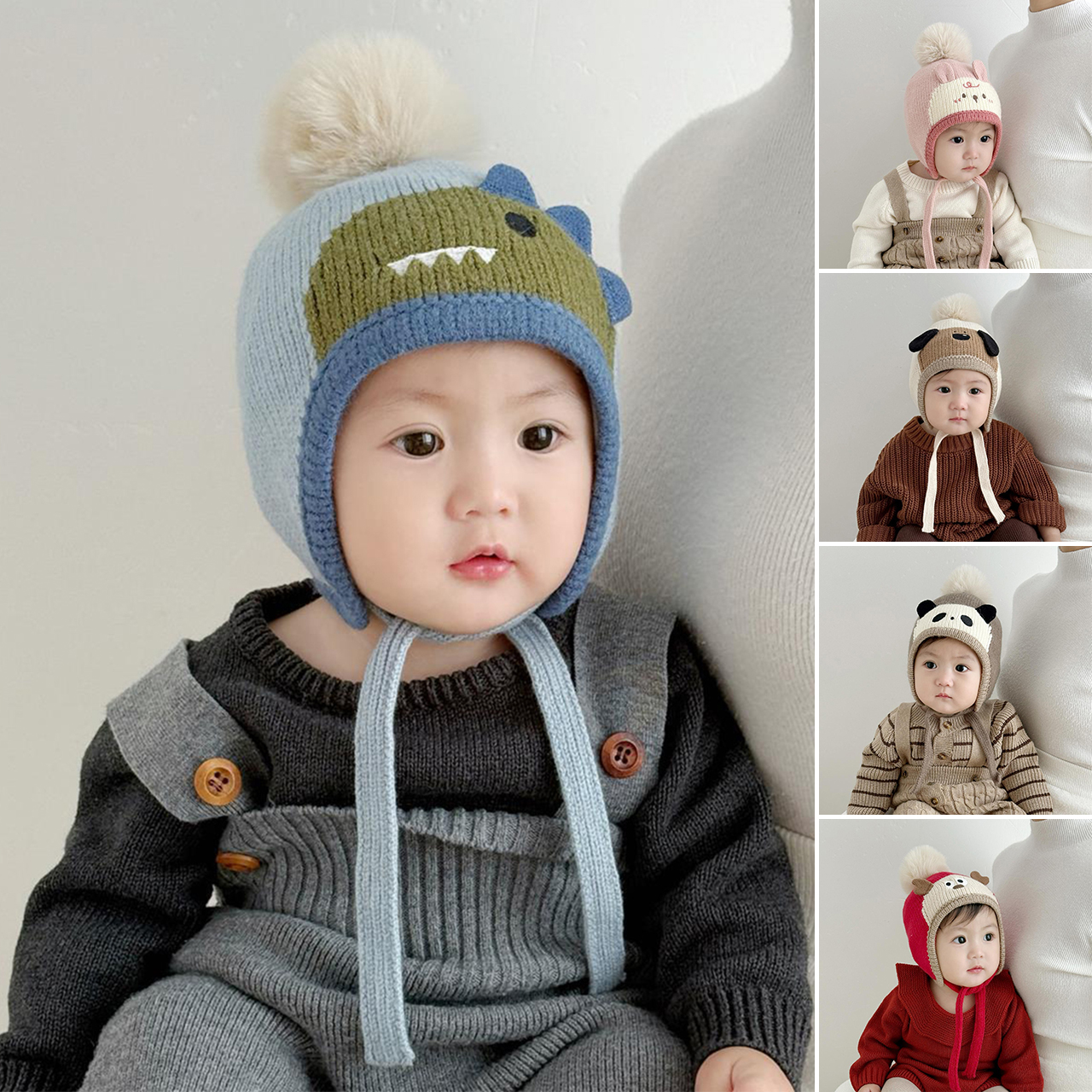 Gorro de punto con pompón de a - Knit Beanie Hat Warm reseña y precio